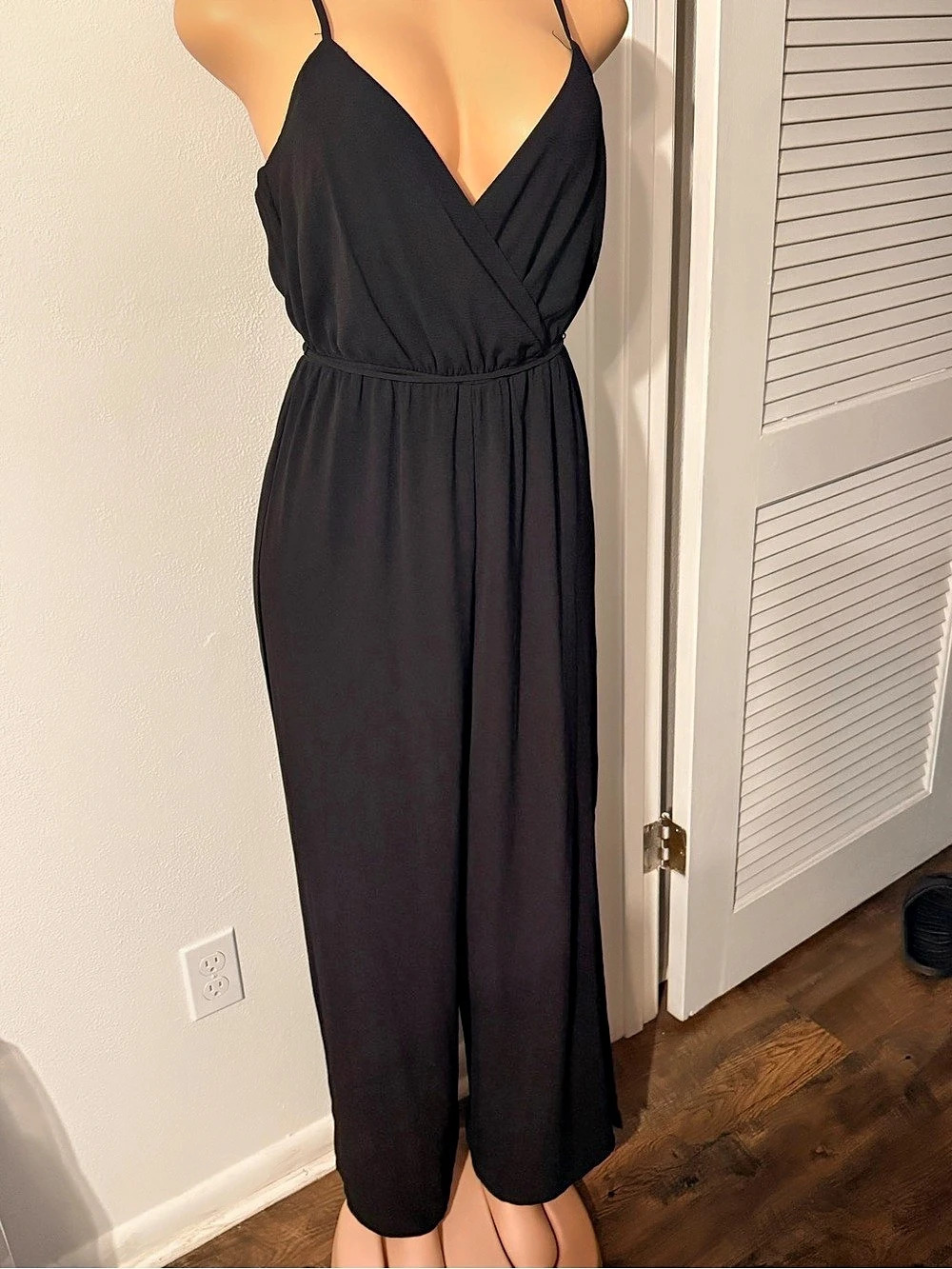 Lily Rose Black Wide Leg Jumpsuit Size Small